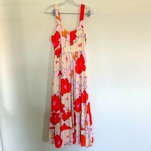 Mister Zimi pink camellia printed floral dress!